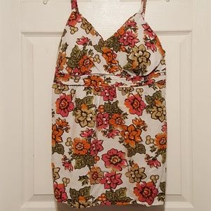 Cato floral tank top w/spaghetti straps